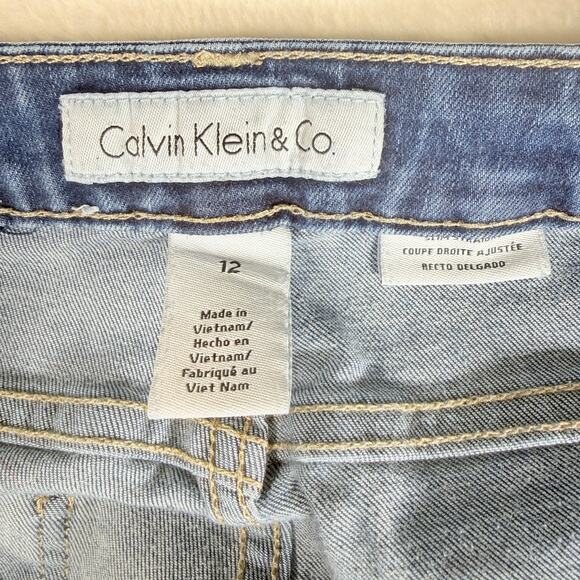 Calvin Klein Vtg Womens Jeans Slim Straight Leg Low Rise Urban Cool Size 12 - Picture 2 of 8